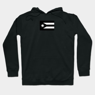 Puerto Rico black and white resistance flag Hoodie